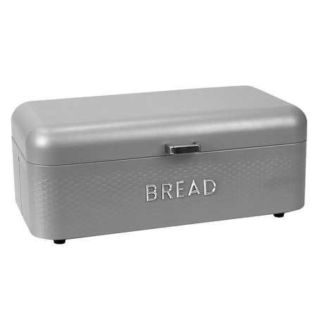 HDS TRADING Soho Steel Bread Box, Grey ZOR96017